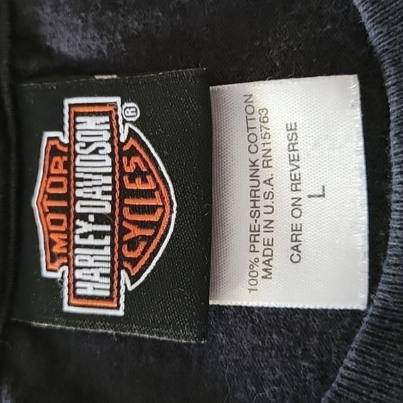 Harley-Davidson, Men's Poker Hold 'em, Sleeveless Black Shirt, 2006, Size Large - Picture 7 of 8
